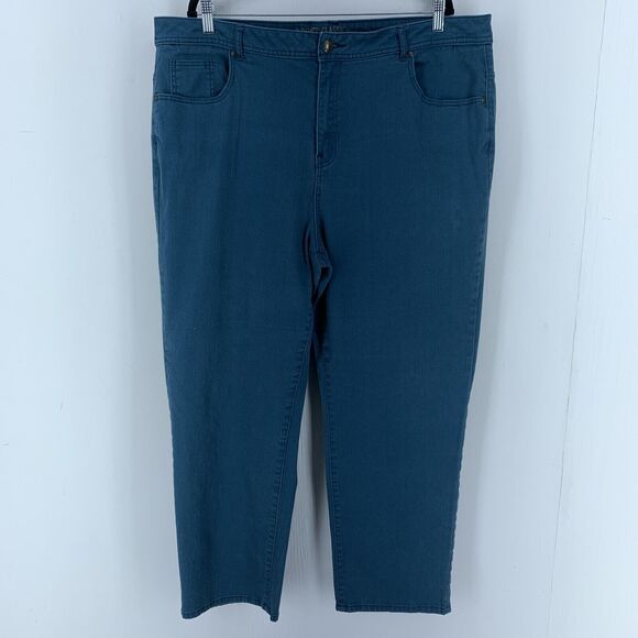 Catherines Denim - Catherine’s Women’s 22W Slimmer Classic Jeans Green‎ Stretch Casual Comfort